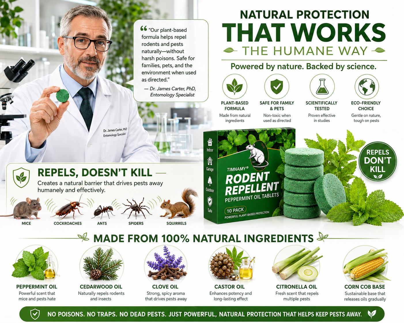 💥LAST DAY SALE 50%OFF💥🟢 Vigorcurve® Natural Peppermint Rodent Repellent Pouches – 12 Pack