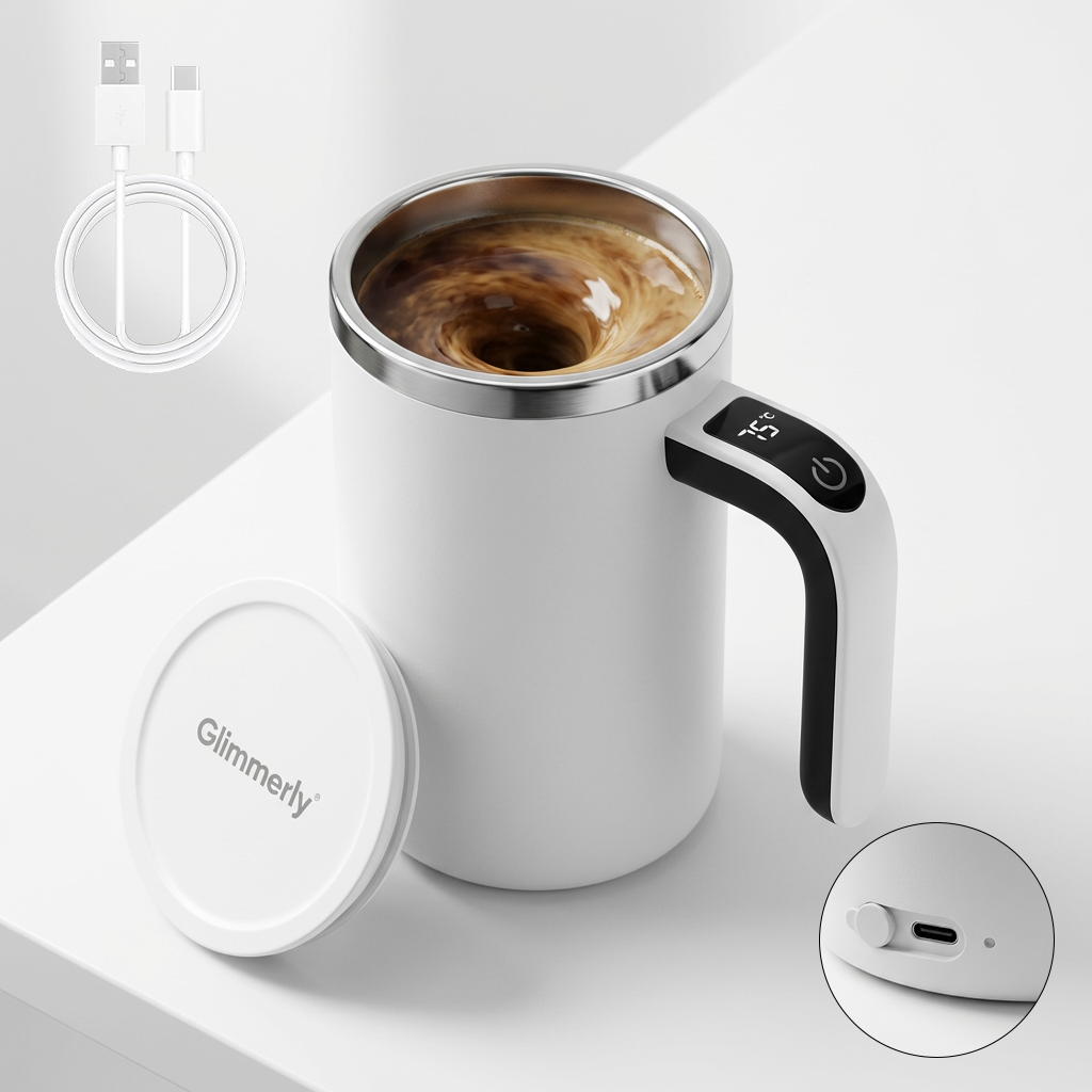 Smart Magnetic Stirring Coffee Mug With Rechargeable Battery