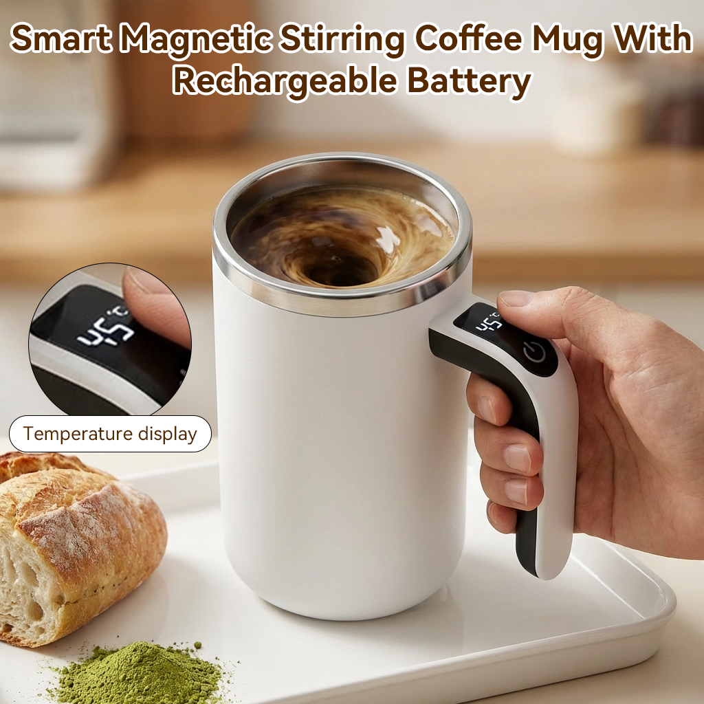 Smart Magnetic Stirring Coffee Mug With Rechargeable Battery