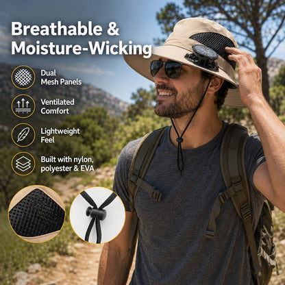 🔥🔥Father's Day Best Sellers ☀️Solar-Powered Outdoor Cooling Fan Hat