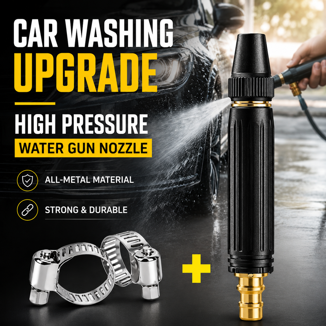 🚗💦 Vigorcurve® High-Pressure Spray Gun | Powerful Car, Patio & Garden Cleaning in Minutes🧼