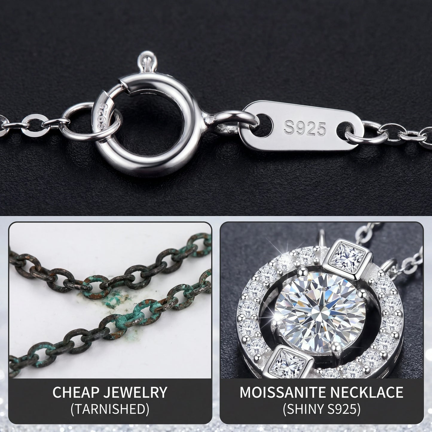 💎 The "Beating Heart" 1-Carat Moissanite Solitaire Necklace