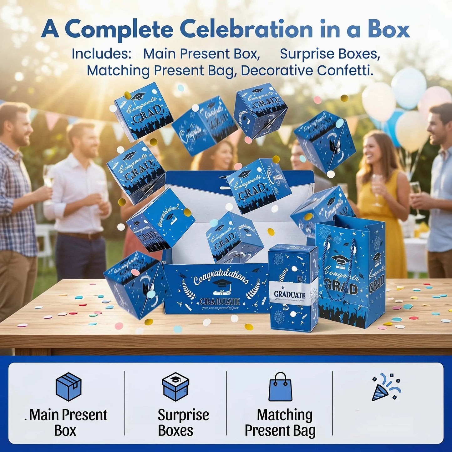 Creative Folding Pop-Up Gift Box for 2026 Graduation, Suitable for Birthdays/Anniversaries/Valentine's Day/Proposals/Graduation Gifts