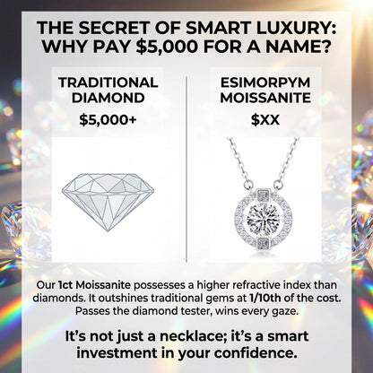 🔥 90% OFF TODAY:  The "Beating Heart" 1-Carat Moissanite Solitaire Necklace💎