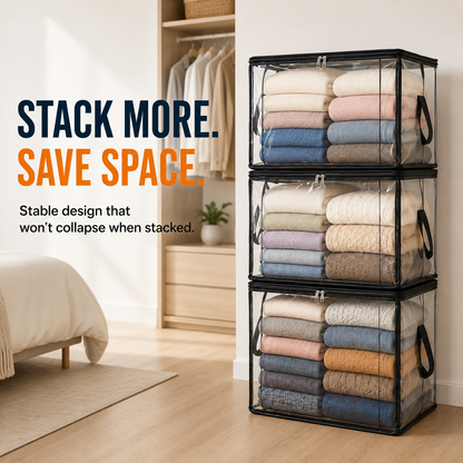 💥LAST DAY SALE 50%OFF💥TIMNAMY® Clear Stackable Storage Bags See Everything🏠 Store More📦Organize Faster