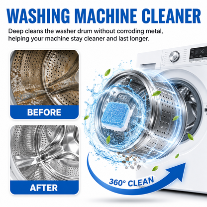 🔥Vigorcurve® Washing Machine Cleaner Tablets | Deep Drum Cleaning, Odor Removal & Residue Decontamination🎁🎁1