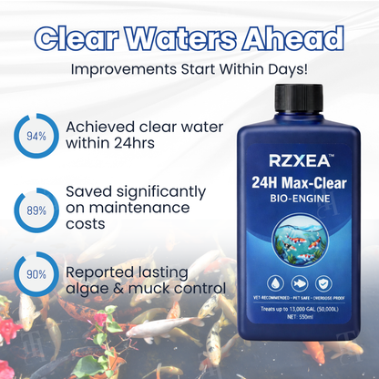 ✨ Zero Math, Zero Stress! | 🌊 Just Pour & Walk Away |RZXEA™ 24H Max-Clear Bio-Engine