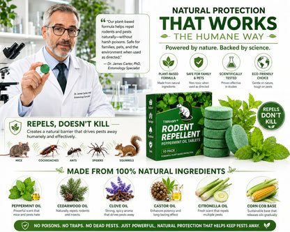 💥LAST DAY SALE 50%OFF💥🟢 Vigorcurve® Natural Peppermint Rodent Repellent Pouches – 12 Pack