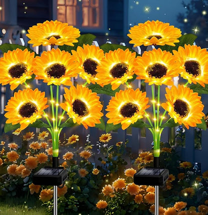 🔥 Father's Day Special-🌞Solar LED Sunflower Garden Lights