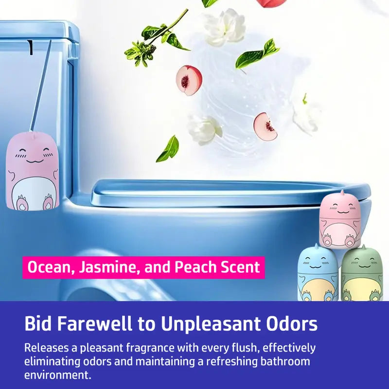 Cute Dinosaur Automatic Toilet Cleaner 🦕 | Long-Lasting Cistern Gel & Limescale Remover | Up to 9 Months Freshness