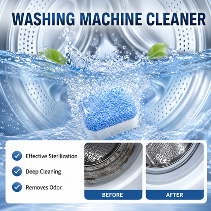 🔥Vigorcurve® Washing Machine Cleaner Tablets | Deep Drum Cleaning, Odor Removal & Residue Decontamination🎁🎁1