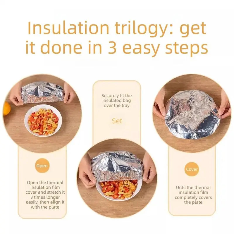 🔥 80% OFF Insulated Food Covers | Vigorcurve® 50 PCS Universal Fit Covers to Keep Meals Warm, Fresh & Ready to Serve