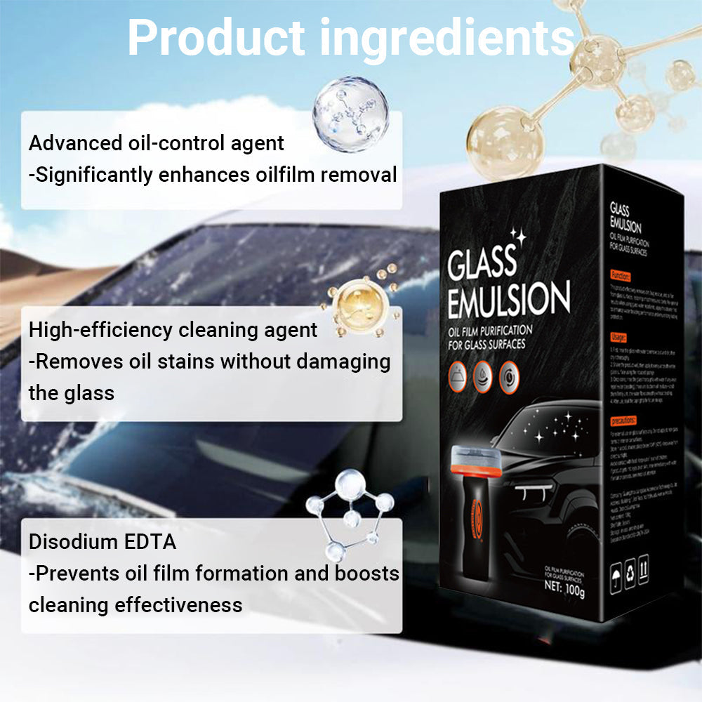 Lovyanocosh® 3-in-1 Glass Cleaning Paste ✨ Removes Oil Film & Grease, Water-Repellent Beading Effect up