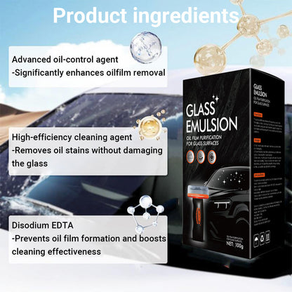 Lovyanocosh® 3-in-1 Glass Cleaning Paste ✨ Removes Oil Film & Grease, Water-Repellent Beading Effect up