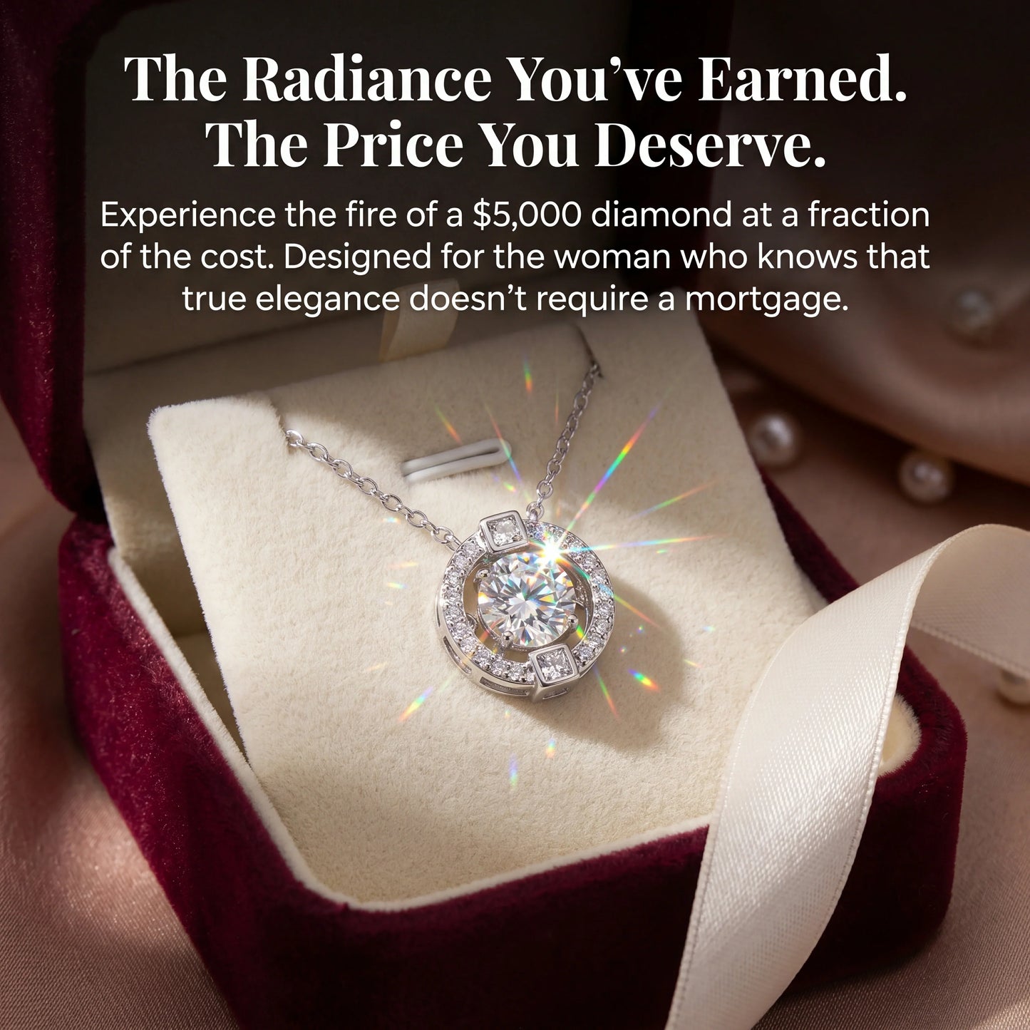 💎 The "Beating Heart" 1-Carat Moissanite Solitaire Necklace