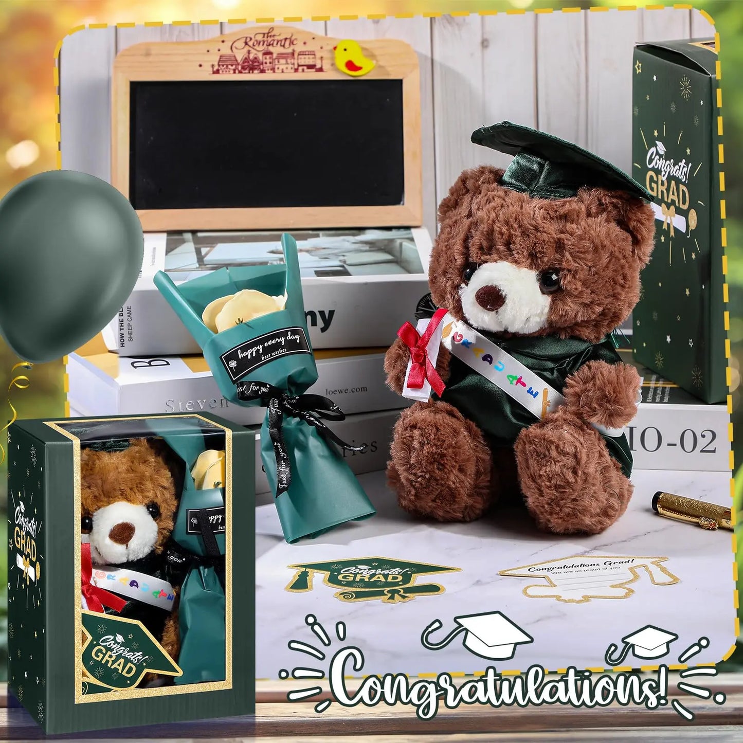 🏆LAST DAY SALE 50% OFF⏰Hot Sale & 🐻PhD Bear Gift Set For Daughter Son Friend Grad Keepsake