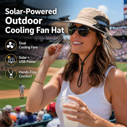 🔥🔥Father's Day Best Sellers ☀️Solar-Powered Outdoor Cooling Fan Hat