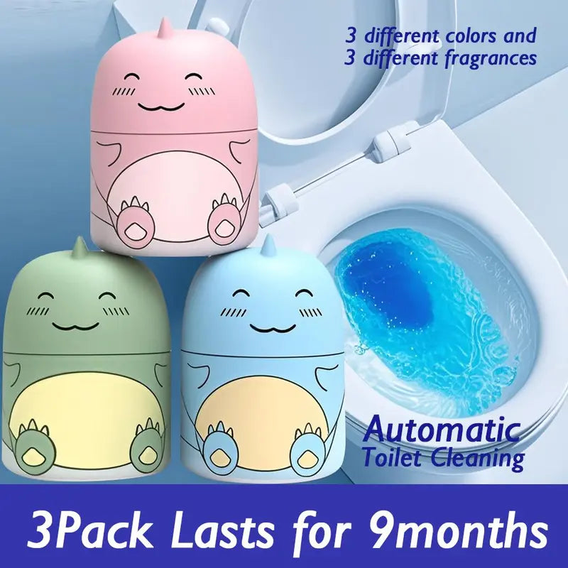 🛒🛒Cute Dinosaur Automatic Toilet Cleaner  | Long-Lasting Cistern Gel & Limescale Remover | Up to 9 Months Freshness