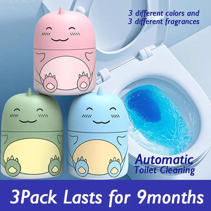 🛒🛒Cute Dinosaur Automatic Toilet Cleaner  | Long-Lasting Cistern Gel & Limescale Remover | Up to 9 Months Freshness