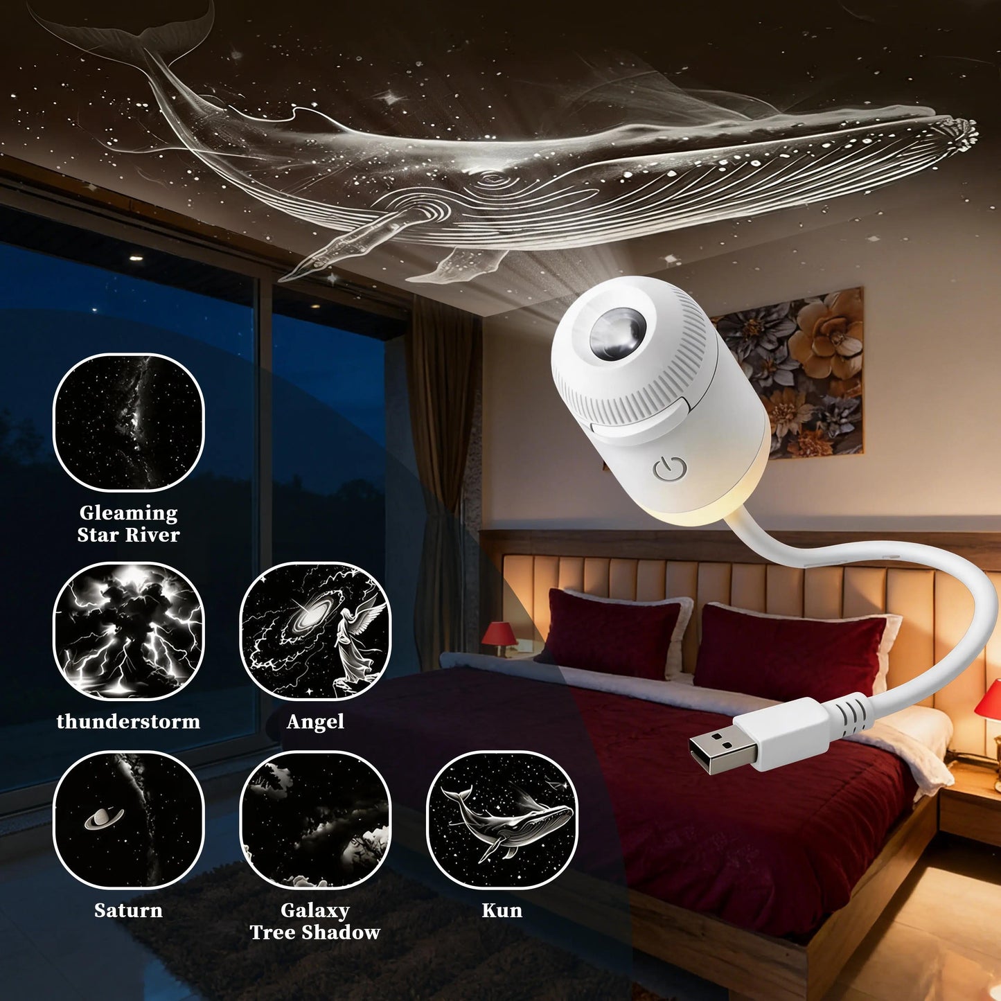 Vigorcurve® NEXT-GEN SMART PROJECTION HD Smart Dynamic 5D Holographic Night Light Projector🌌