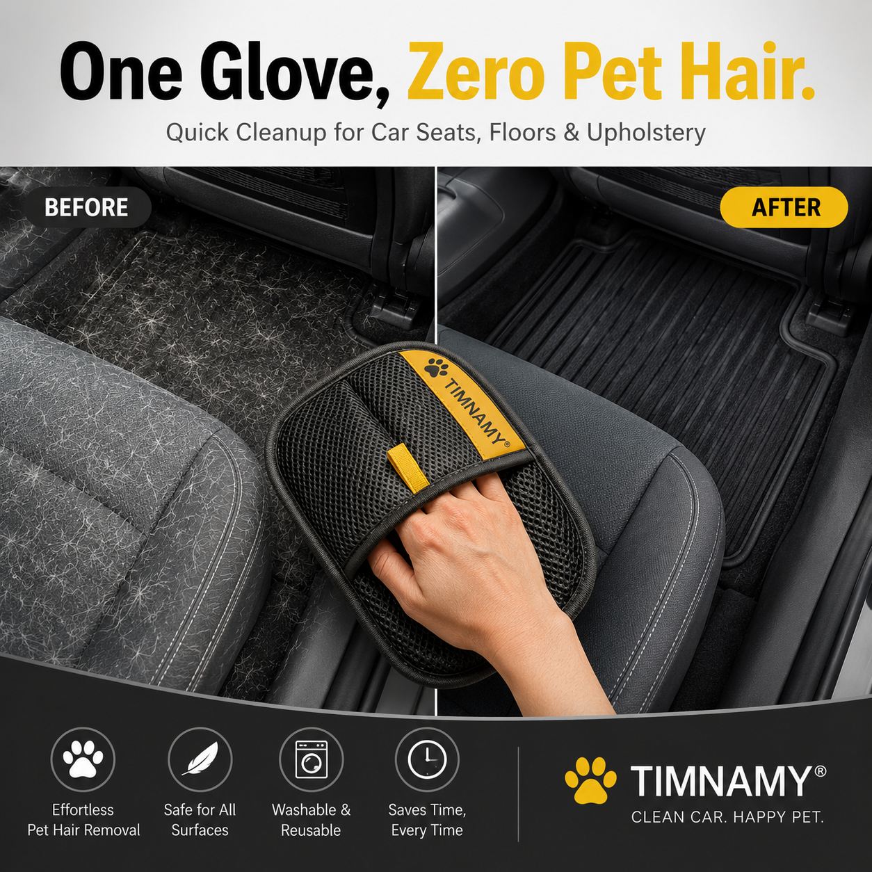 80% OFF TODAY🔥:Vigorcurve® 🎁Electrostatic Pet Hair Removal Glove – Lifts Embedded Fur in Seconds, Reusable & Washable, Works on Sofas, Clothes & Cars🎁🎁1