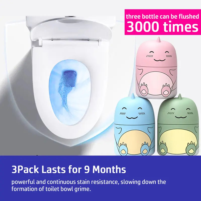 🛒🛒Cute Dinosaur Automatic Toilet Cleaner  | Long-Lasting Cistern Gel & Limescale Remover | Up to 9 Months Freshness