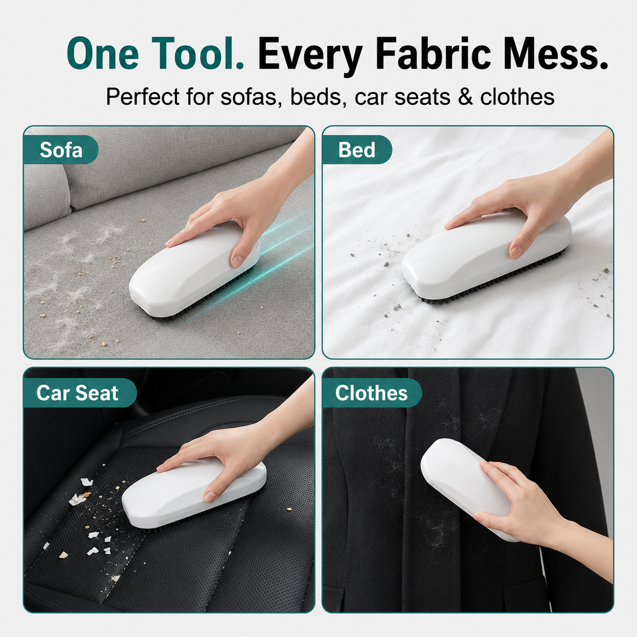 🏆LAST DAY SALE 50% OFF & 🐾Pet Hair & Crumb Remover Brush — Keep Your Sofa, Bed & Car Fur-Free
