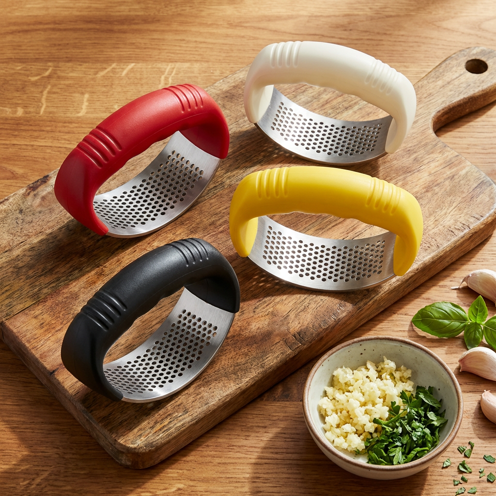 304 Stainless Steel Garlic Rocker – ✨Crush and Mince in Seconds, Dishwasher Safe