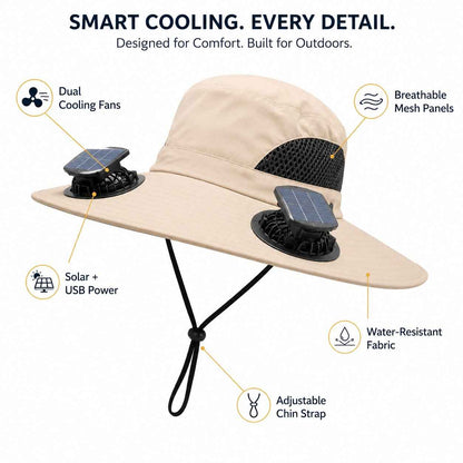 🔥🔥Father's Day Best Sellers ☀️Solar-Powered Outdoor Cooling Fan Hat