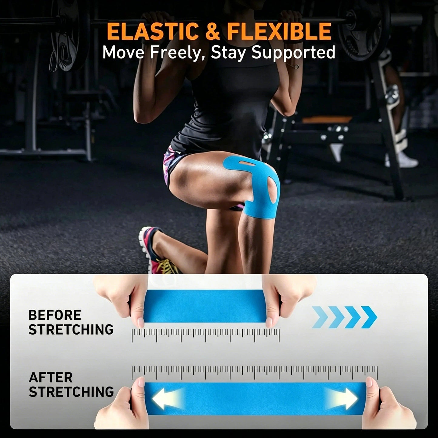 Vigorcurve®Precut Kinesiology Tape for Knees🔥