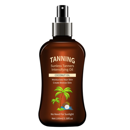 ✨ Get the Perfect Glow ☀️ | "Goddess Glow" Sunless Tanning Oil — Infused with Virgin Coconut Oil